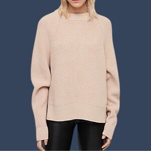 ALLSAINTS Sylvie Crewneck Sweater Pale Pink M